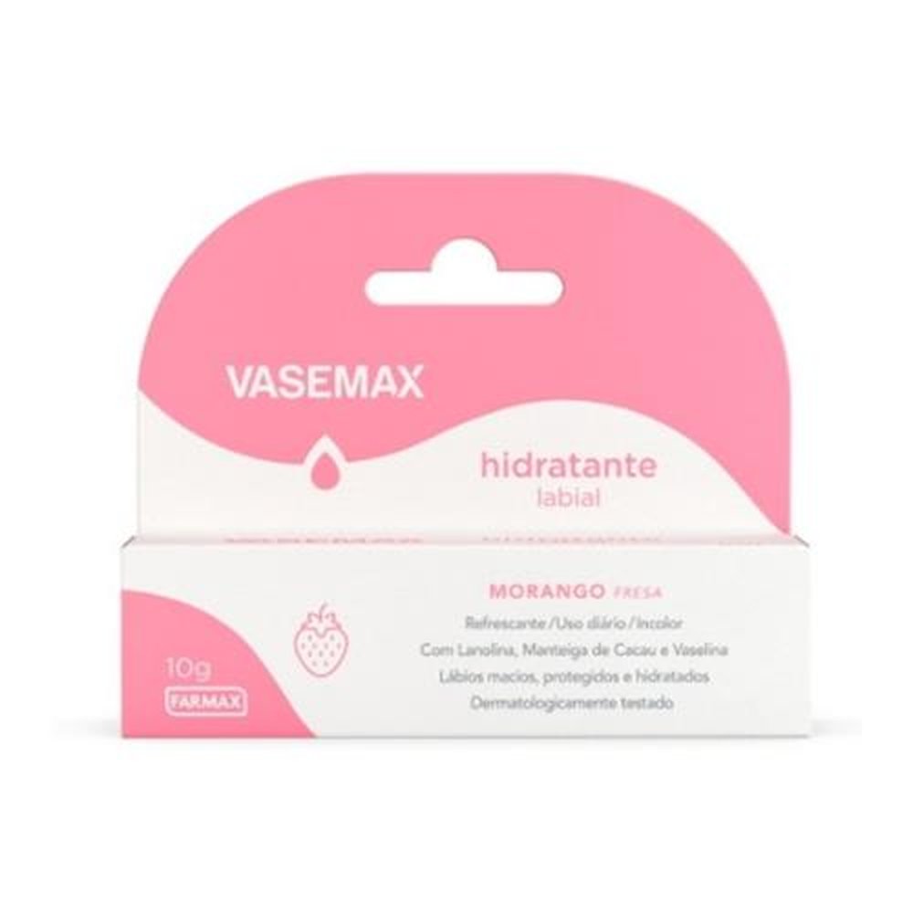 Hidratante Labial Morango Vasemax 10g