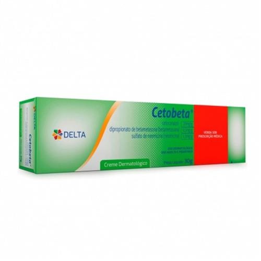 Cetobeta 20mg/g + 0,64mg/g + 2,5mg/g, Caixa Com 1 Bisnaga Com 30g de Creme de Uso Dermatológico