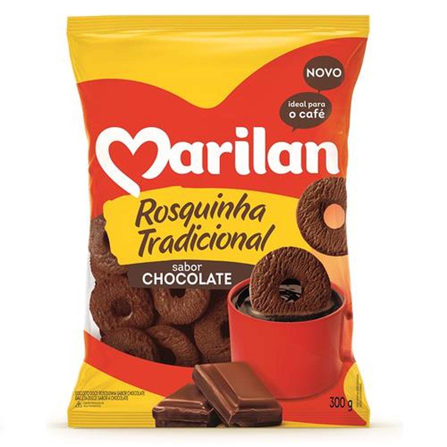 Biscoito Marilan Rosquinhas Tradicional Chocolate 300g (caixa com 32 unidades)