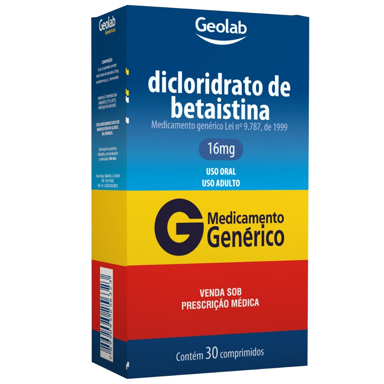 Betaistina 16Mg 30Cpr