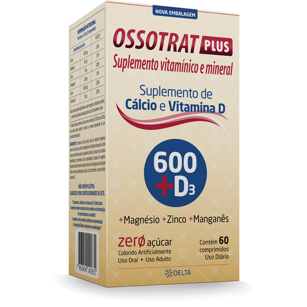 Ossotrat Plus Com 60 Comprimidos Revestidos Delta