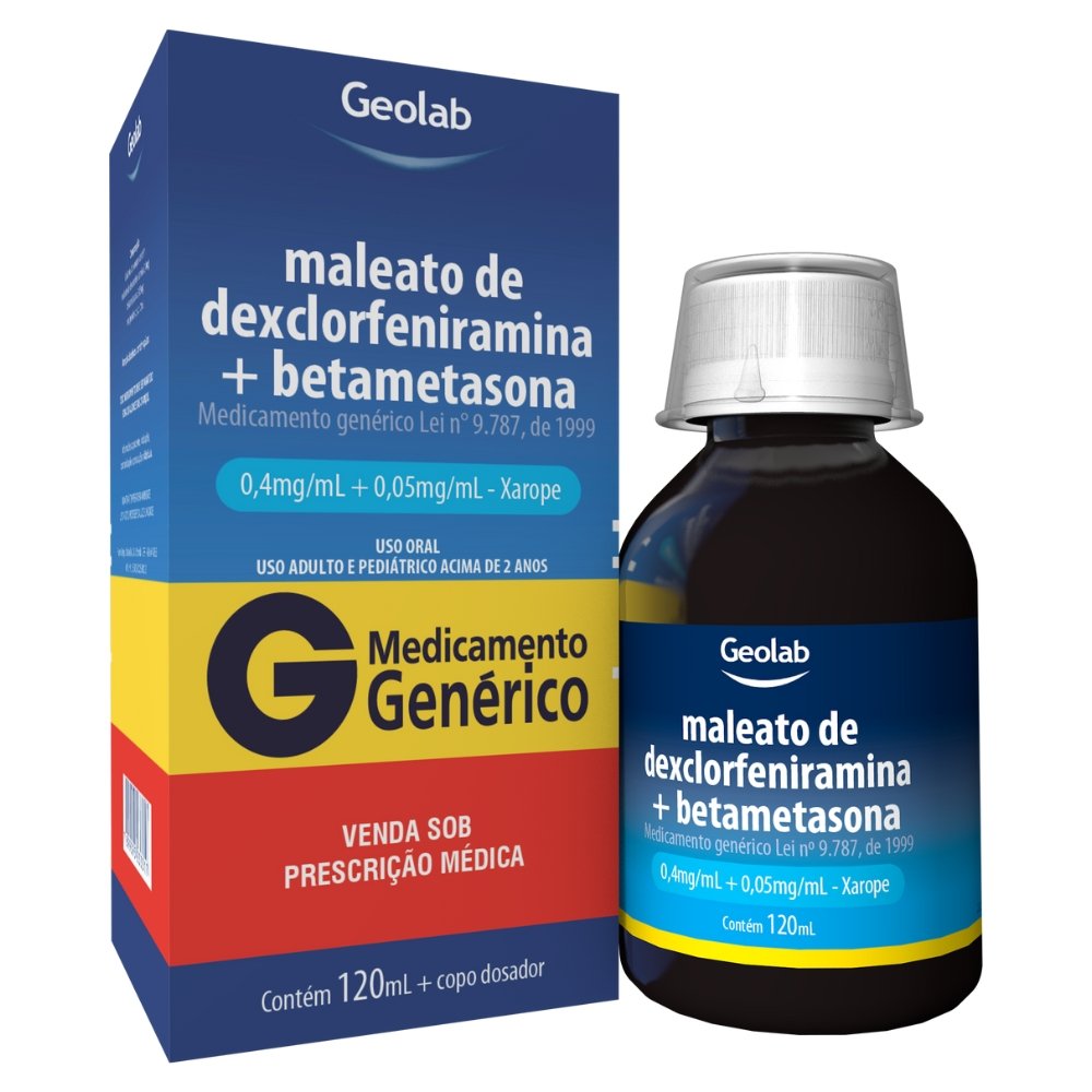 Maleato De Dexclorfeniramina + Betametasona Xarope 0,4mg/L + 0,5mg/mL ...