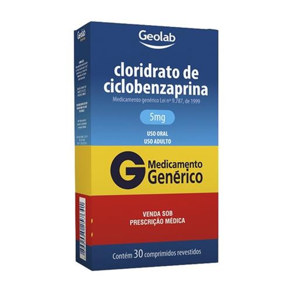 Cloridrato De Ciclobenzaprina 5mg Com 30 Comprimidos Revestidos