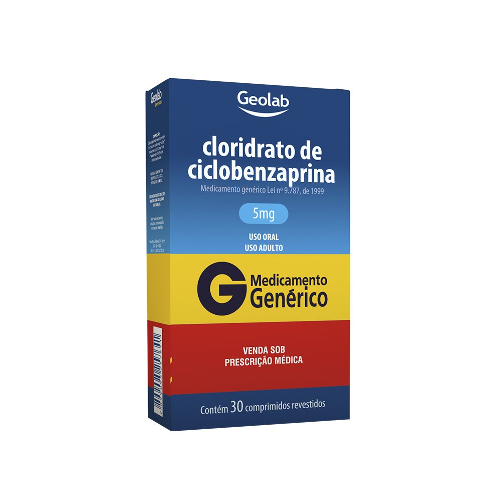 Cloridrato De Ciclobenzaprina 5mg Com 30 Comprimidos Revestidos ...