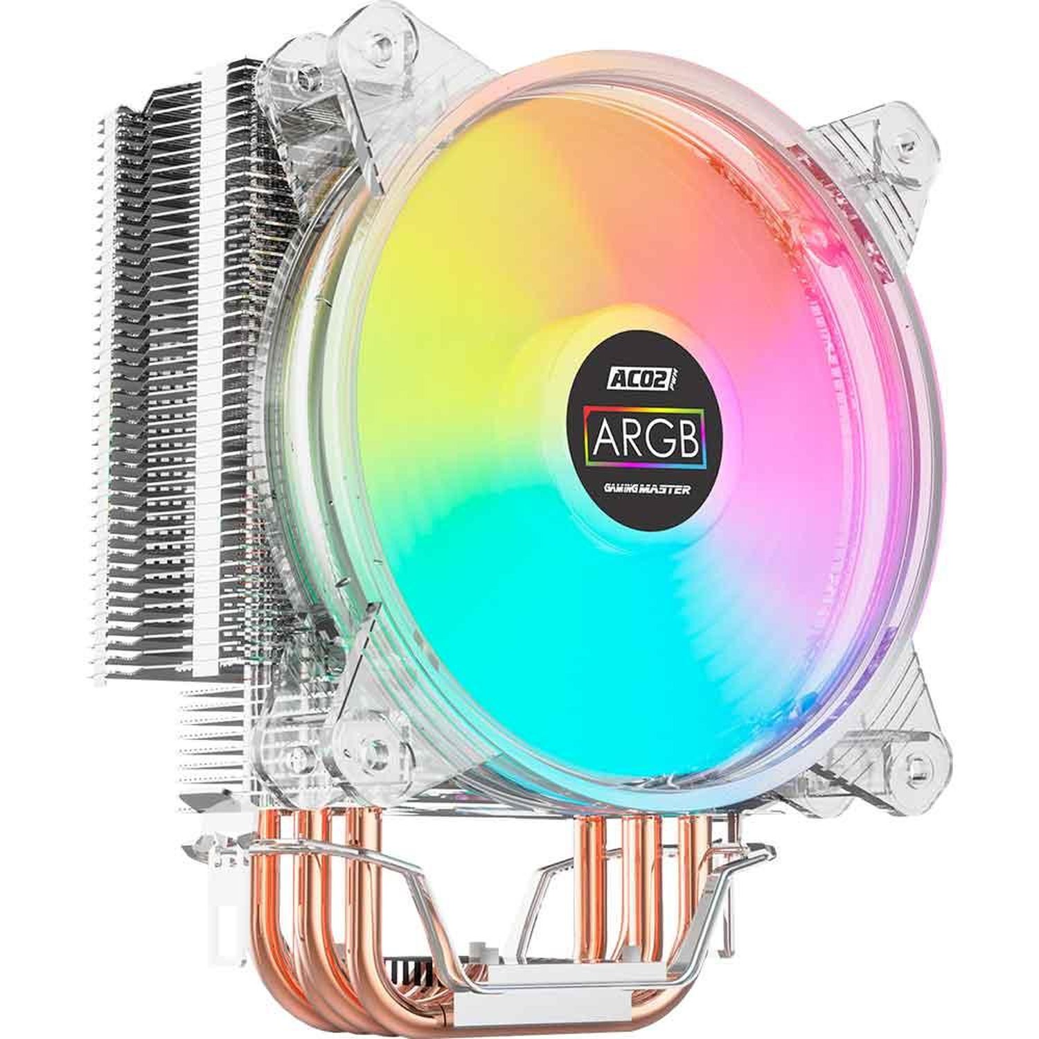 Cooler Para Processador K-Mex Ac02, Argb, 120Mm, Intel E Amd, Branco