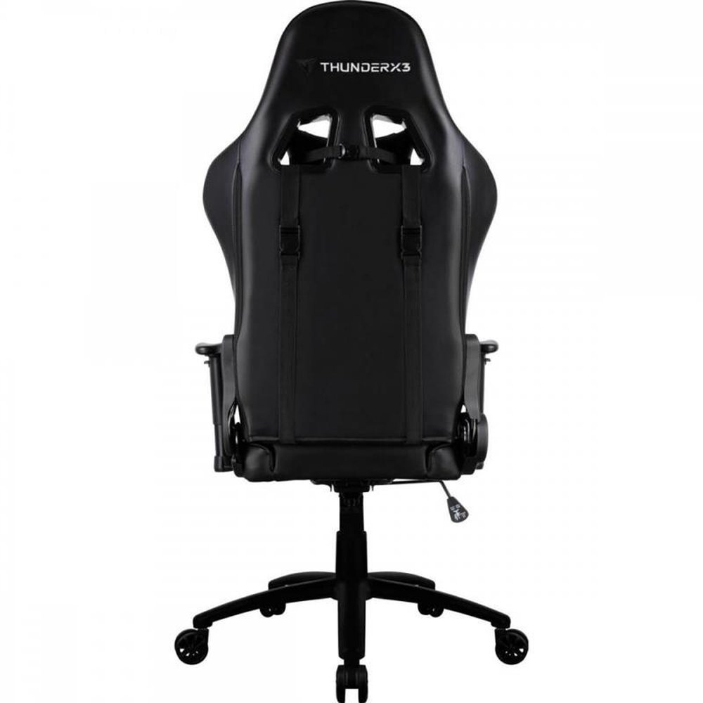 Cadeira Gamer Thunderx3 Tgc12 Preta Com Encosto Reclinável Até 135°, Apoio De Braço 2D E Almofadas Para Cabeça E Lombar