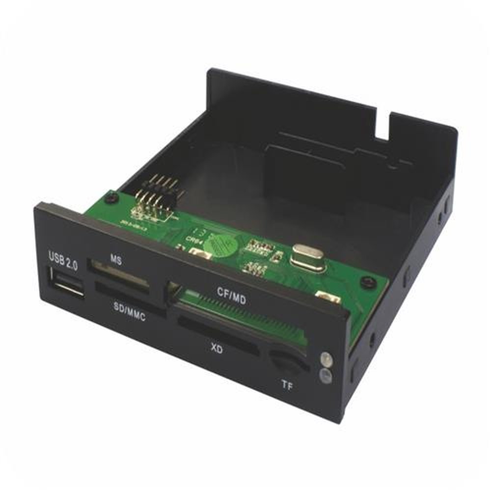 Leitor de Cartão Interno Cor Black Piano Com USB 2.0 Modelo AC-H3221 K-Mex