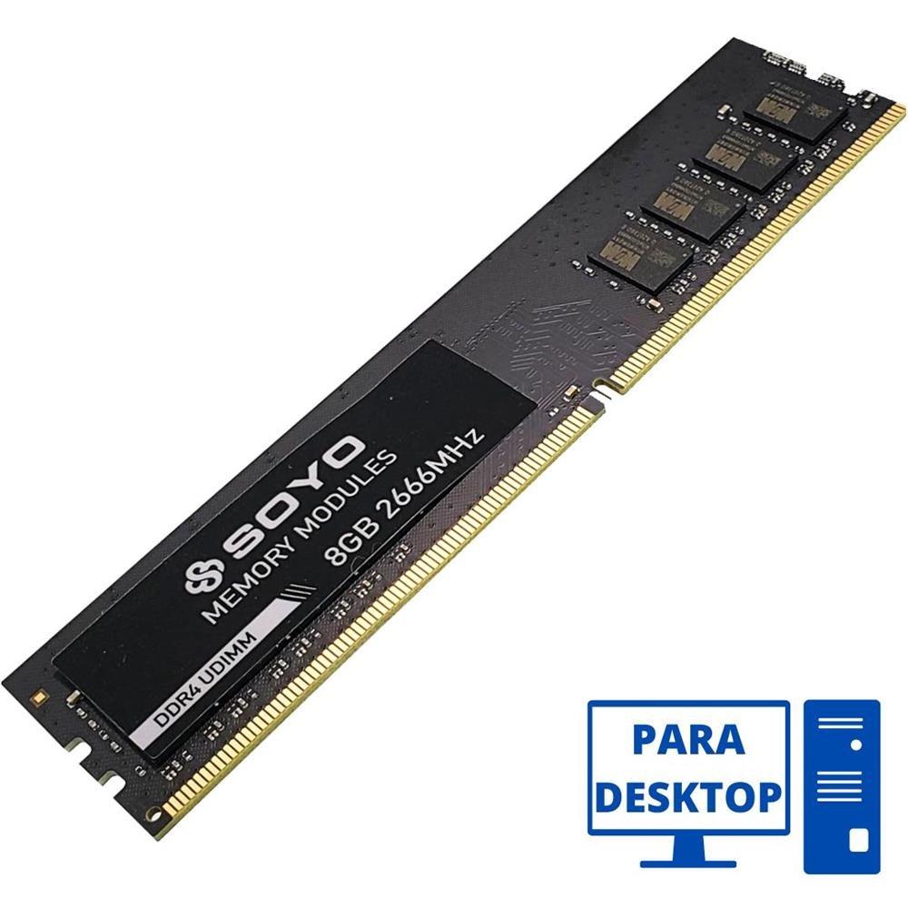 Memória 8GB UDIMM DDR4 2666Mhz Para Desktop - SOYO