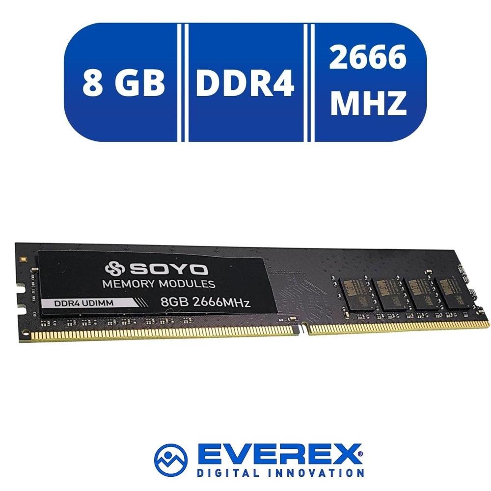Memória 8GB UDIMM DDR4 2666Mhz Para Desktop - SOYO