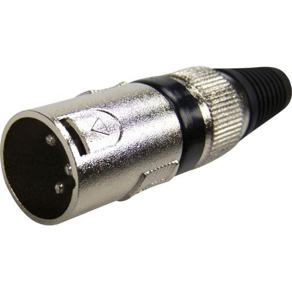 Conector Cannon Macho Corpo Metálico Ys1058a Preto Genérico - Pacote com 5 Unidades