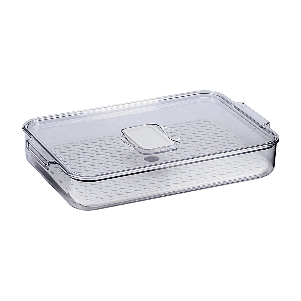 Organizador Geladeira Com Escorredor 32x16,5x5,5c