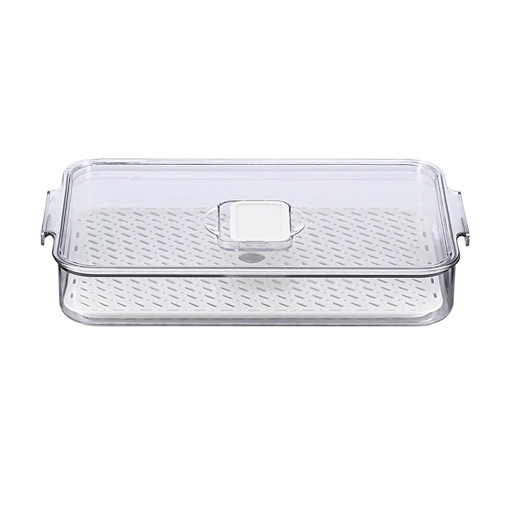 Organizador Geladeira Com Escorredor 32x16,5x5,5c