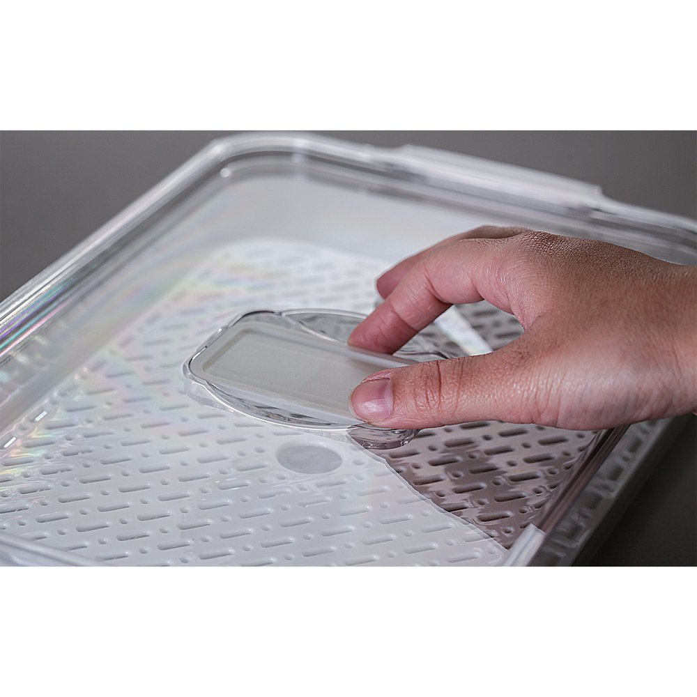 Organizador Geladeira Com Escorredor 32x16,5x5,5c