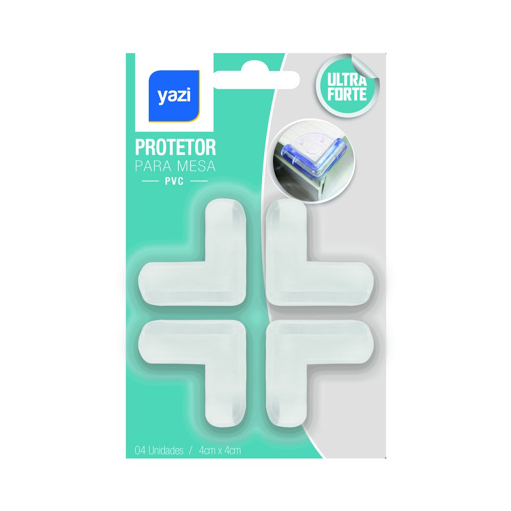 Protetor Quina Mesa Pvc 4 Peças Yazi