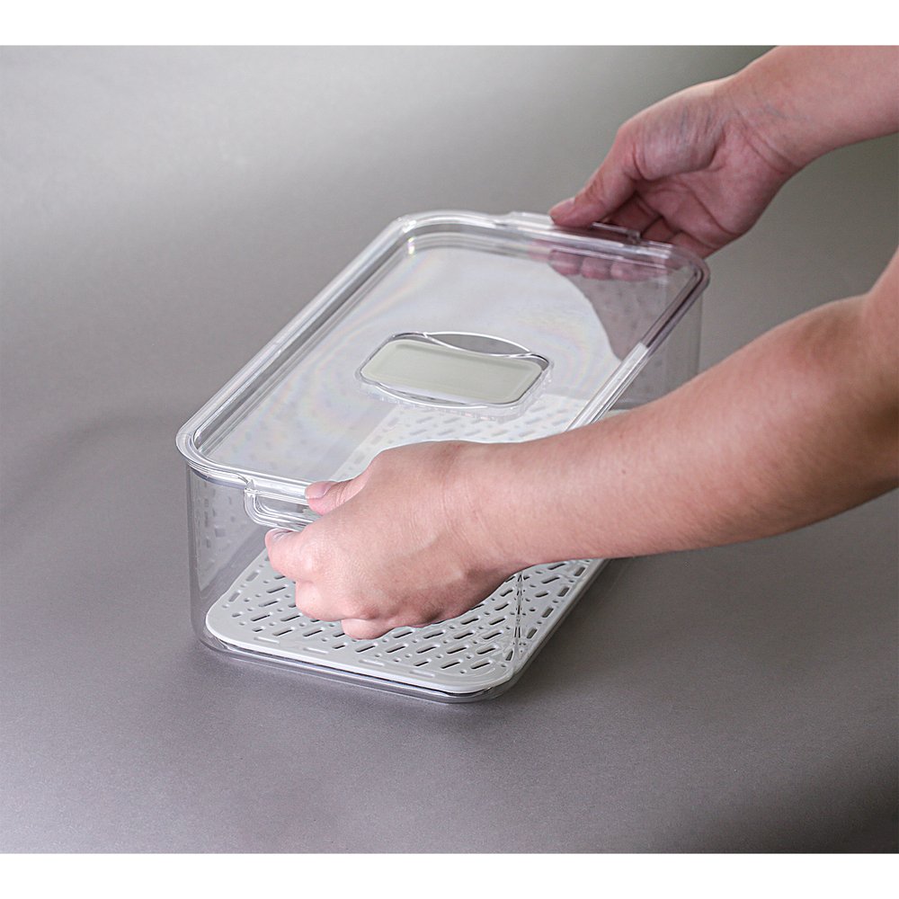 Organizador Geladeira Com Escorredor 32x16,5x10cm
