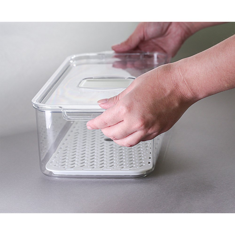 Organizador Geladeira Com Escorredor 32x16,5x10cm