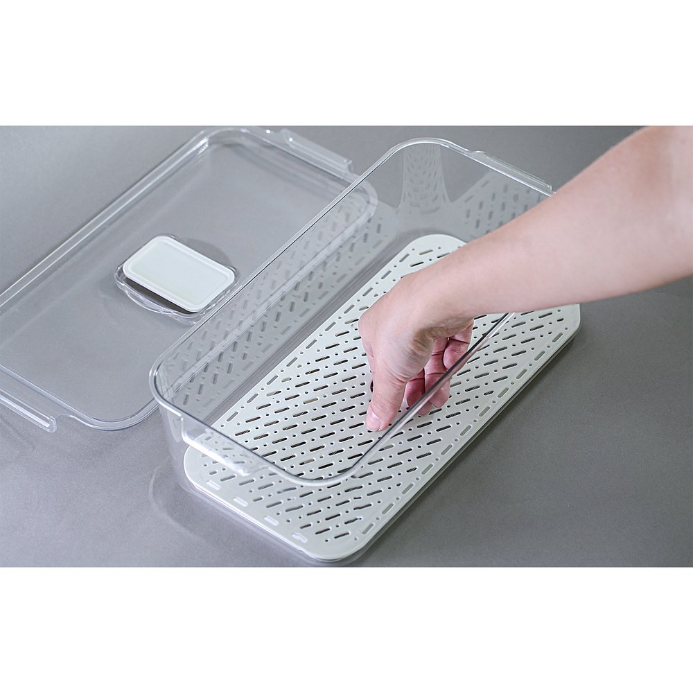 Organizador Geladeira Com Escorredor 32x16,5x10cm