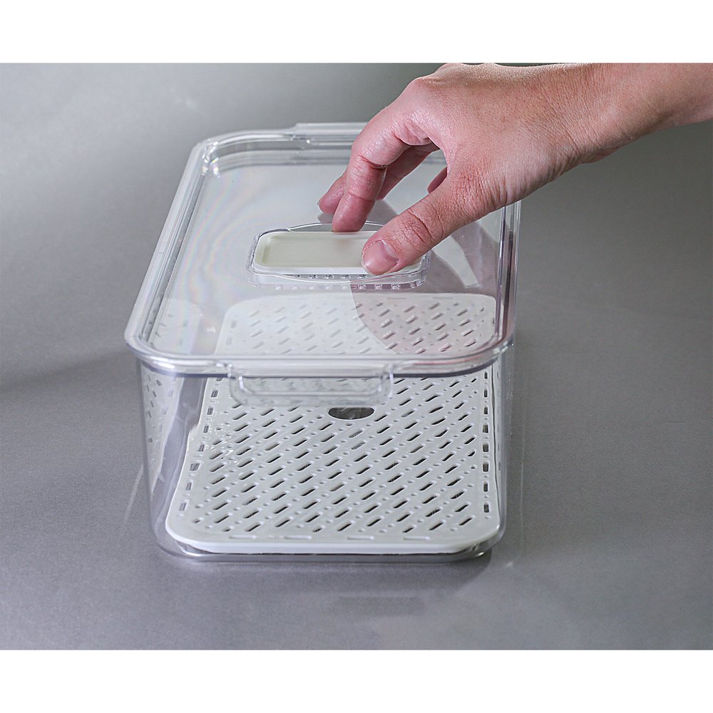 Organizador Geladeira Com Escorredor 32x16,5x10cm