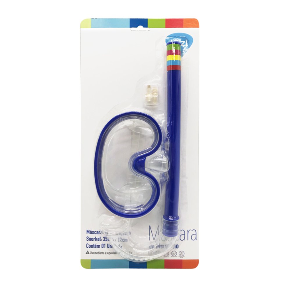 Máscara De Mergulho e Snorkel Infantil