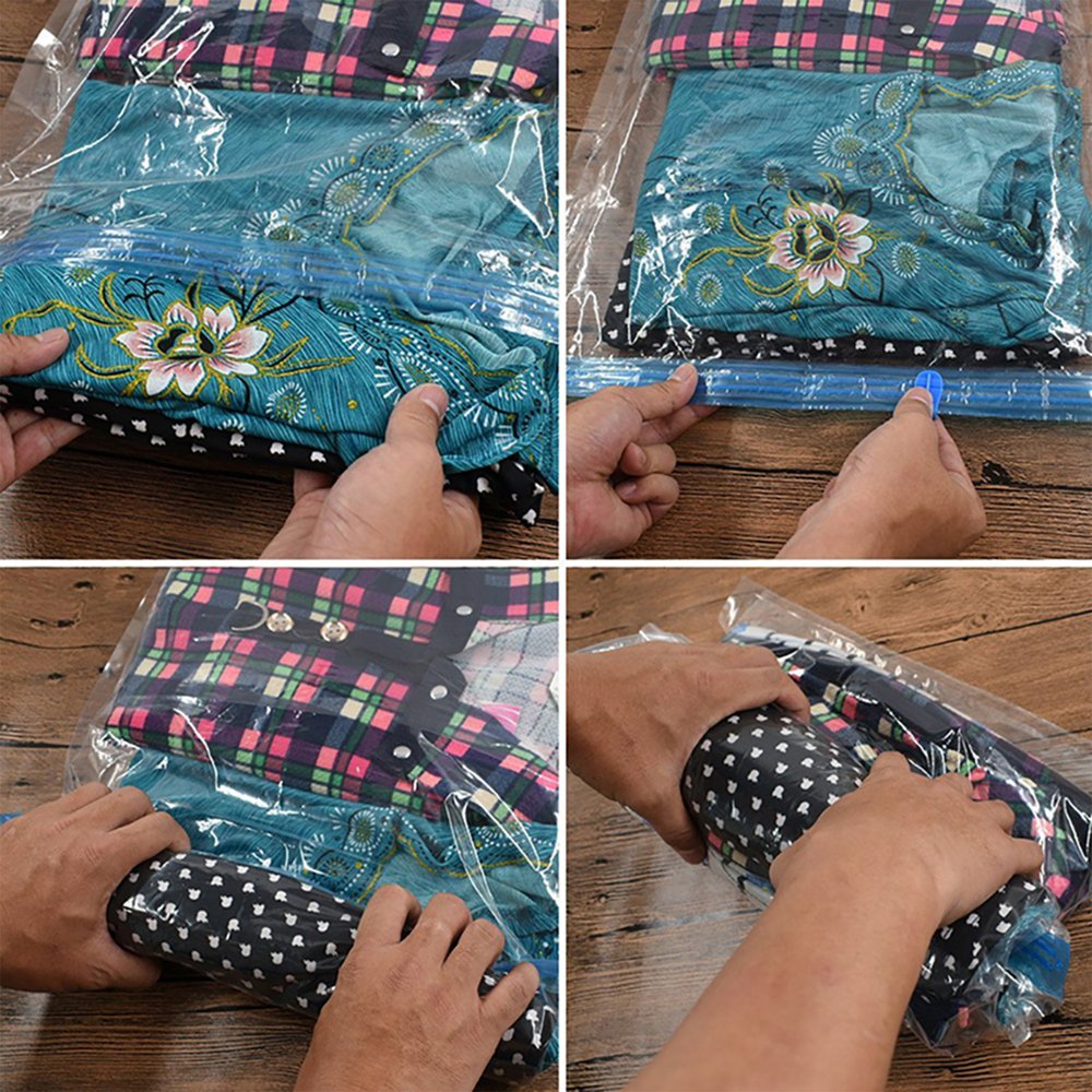 Saco Organizador Vácuo Para Viagem Pequeno 35x50cm