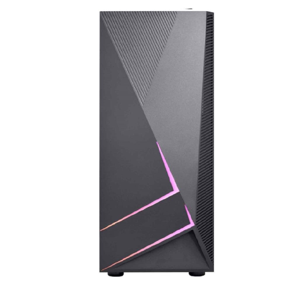 Gabinete Gamer K-MEX KRATOS II, RGB, Mid Tower, Lateral de Acrilico, ATX, mATX, ITX, Preto
