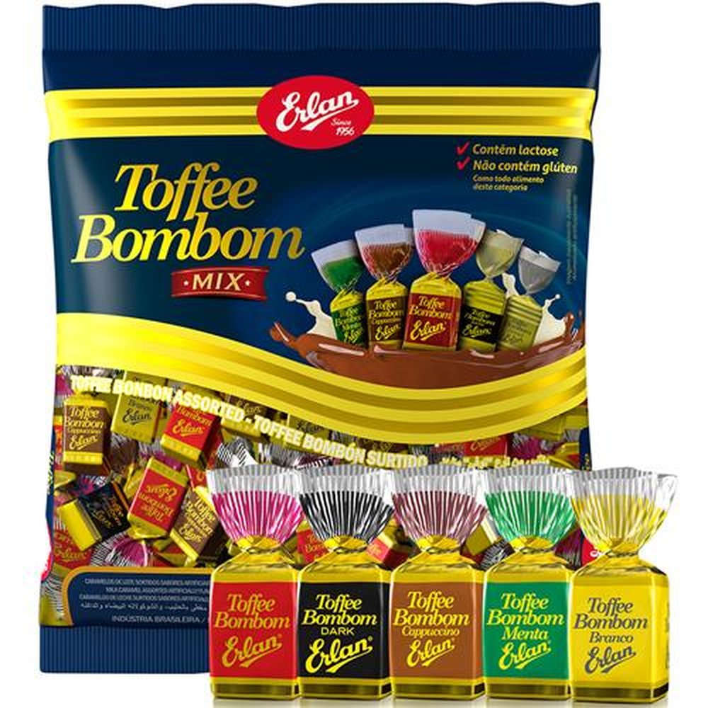 Bombom Toffee Mix Embalagem com 24 Unidades de 500g