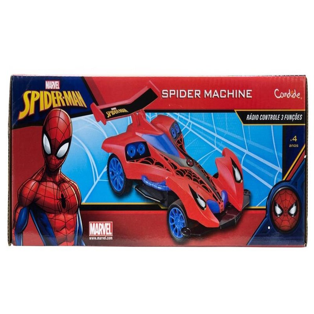Veiculo Spider Machine Radio Controle 3 Funções Spider Man