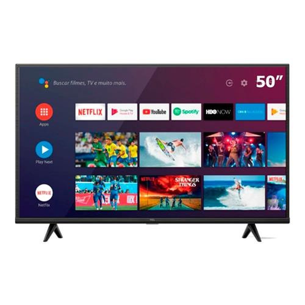 Smart TV LED 50" 4K UHD HDR TCL 50P615, Wifi e Bluetooth, 3 HDMI, 2 USB, 60Hz, Modo de Jogo