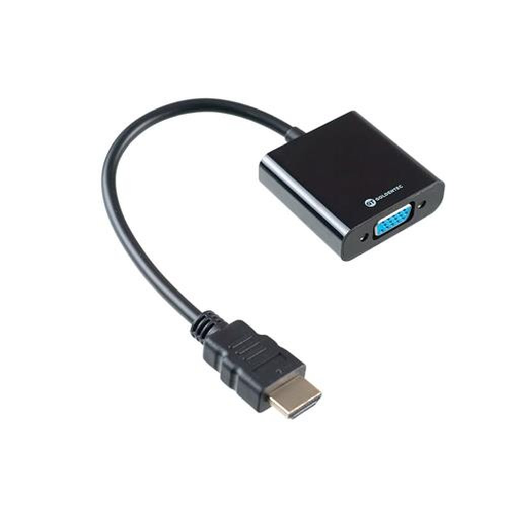 Adaptador HDMI para VGA 25cm Preto | Goldentec