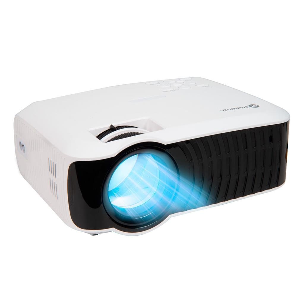 Projetor GT2000 HD 2000 Lumens com HDMI, AV, VGA, USB e SD Card | Goldentec