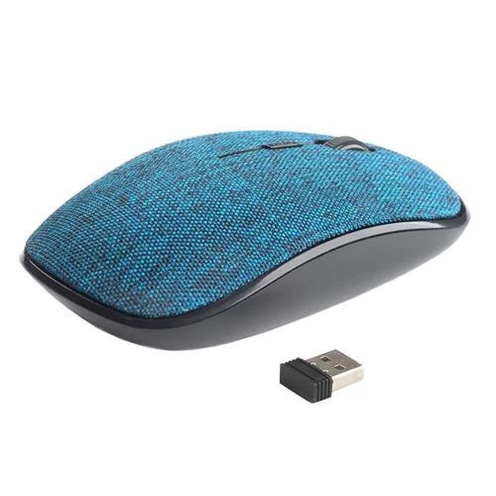 Mouse Óptico Sem Fio 1200DPI GT MO1 Tecido Azul | Goldentec