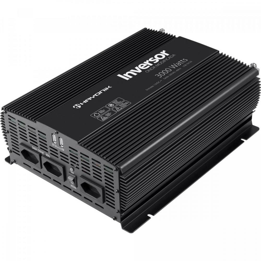 Inversor 3000W 12VDC/220V PW12-2 Onda Modificada Hayonik