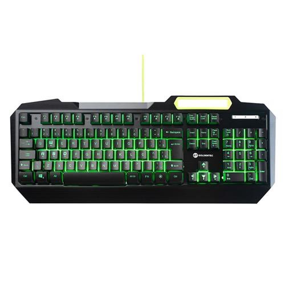 Teclado Gamer GT Legend LED Backlight Verde Alumínio | Goldentec