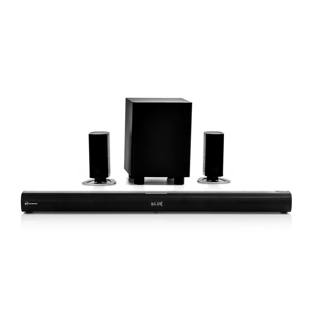 Soundbar 5.1 Canais Bluetooth 280W RMS com Subwoofer sem Fio e Caixas Surround | GT