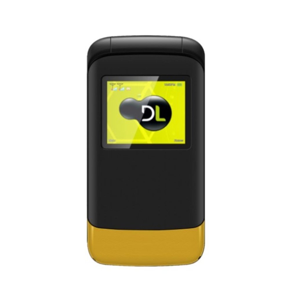 Celular Para Idosos Dl YC230 Flip Rádio FM Dual Chip MP3 Bateria Longa Duração Amarelo