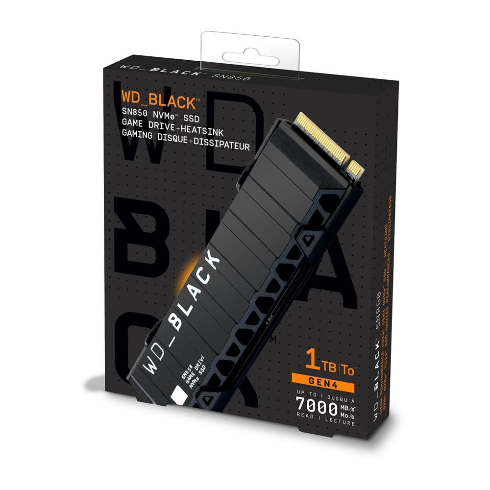 Ssd M.2 2280 Wd Sn850 Black 1tb Pcie Gen4 Nvme - Wds100t1xhe