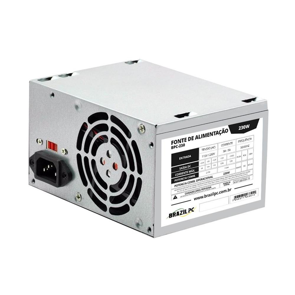 Fonte De Alimentacao Brazilpc 230w Real Atx 24 Pinos - Bpc-230v1.2