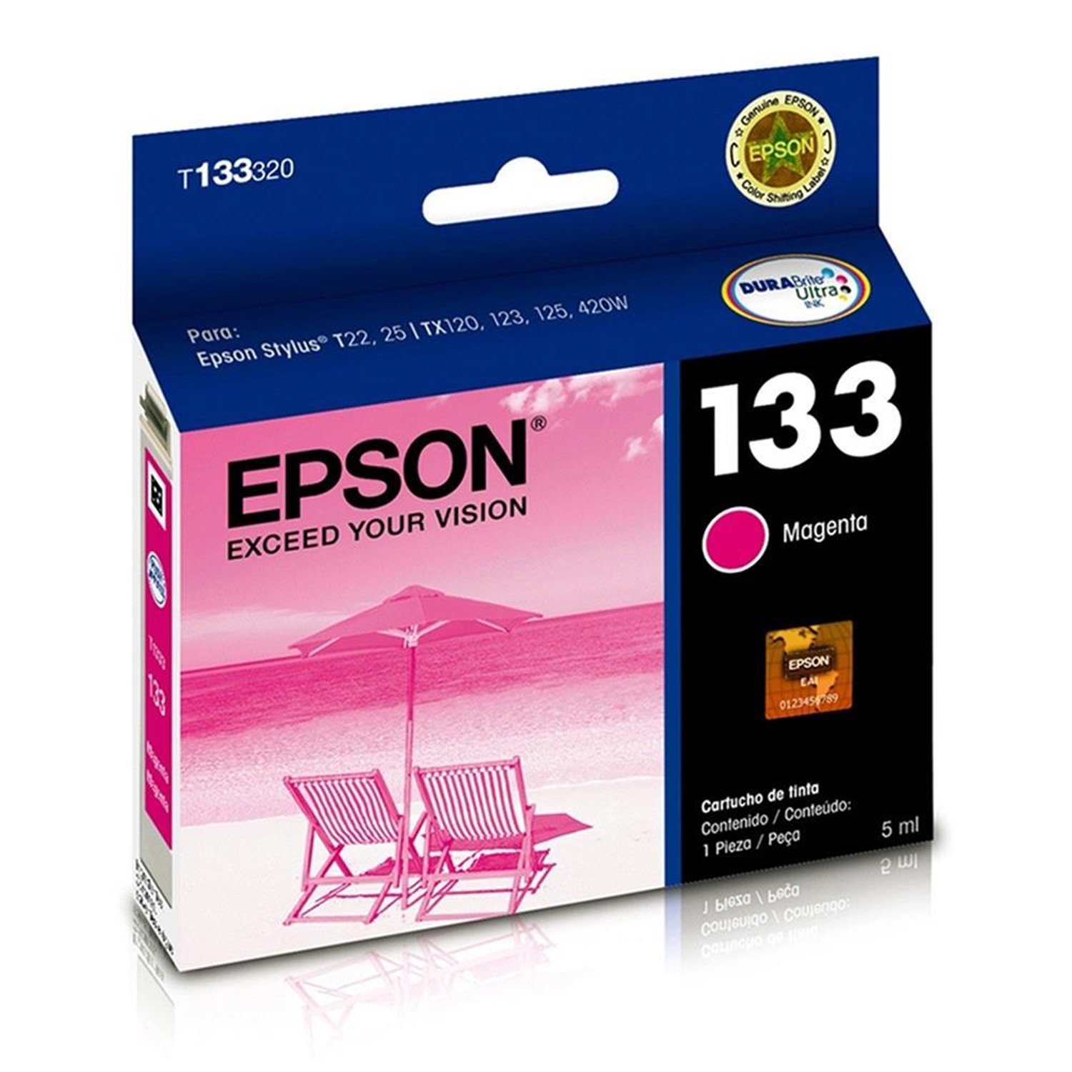 Cartucho T133320-br Epson Magenta Para T25 / Tx123 / Tx125 / Tx320f / Tx420w