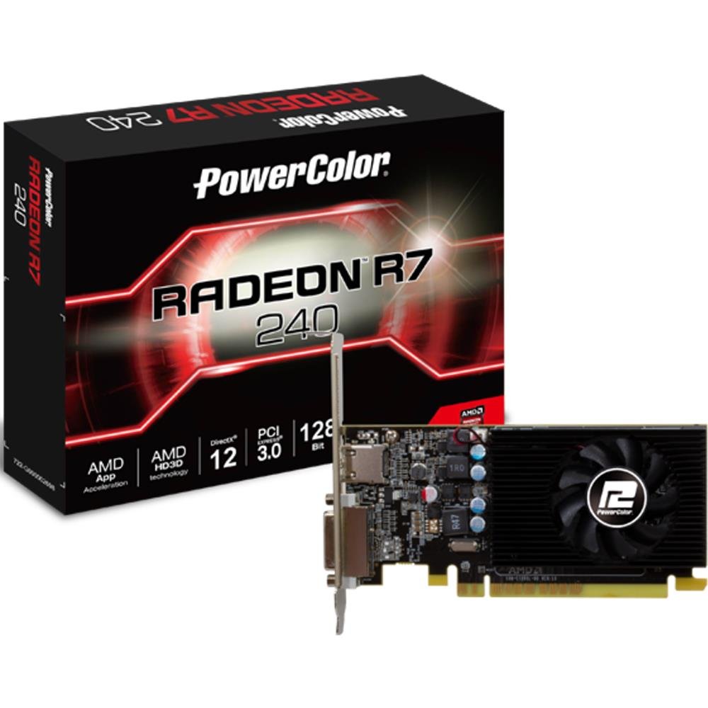 Placa De Video Power Color R7 240 4gb Gddr5 128bit Axr7 240 4gbd5-hlev2