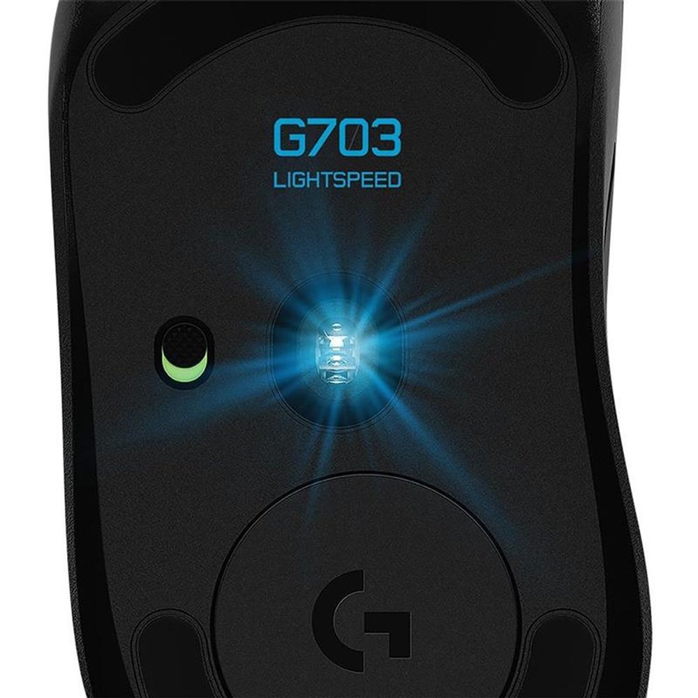 Mouse Logitech Gamer G703 Hero Lightspeed Sem Fio Preto - 910-005639
