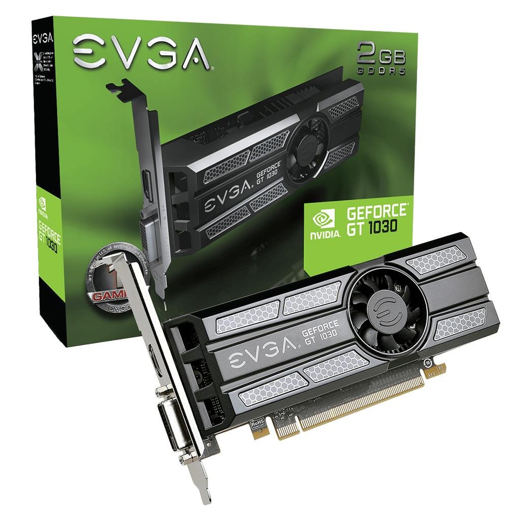 Placa De Video Evga Geforce Gt 1030 Sc 2gb/64bits Gddr5 Dvi-d+hdmi 02g-p4-6333-kr Low Profile