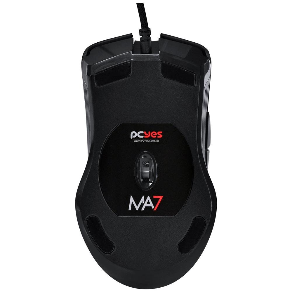 Mouse Gamer Pcyes Ma7 Dpi 4000 Sensor Avago 3050 Led 7 Cores