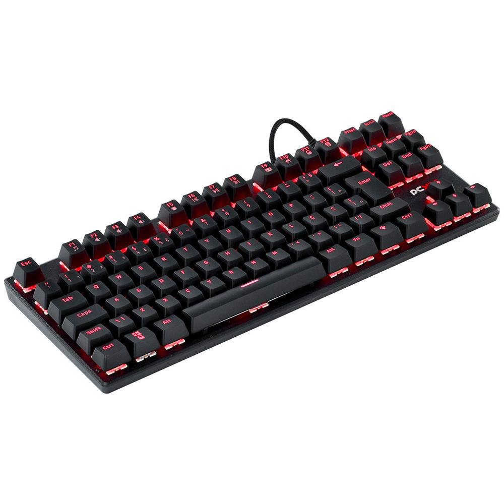 Teclado Gamer Mecanico Pcyes Outemu Blue Usb Klr Preto Led Vermelho