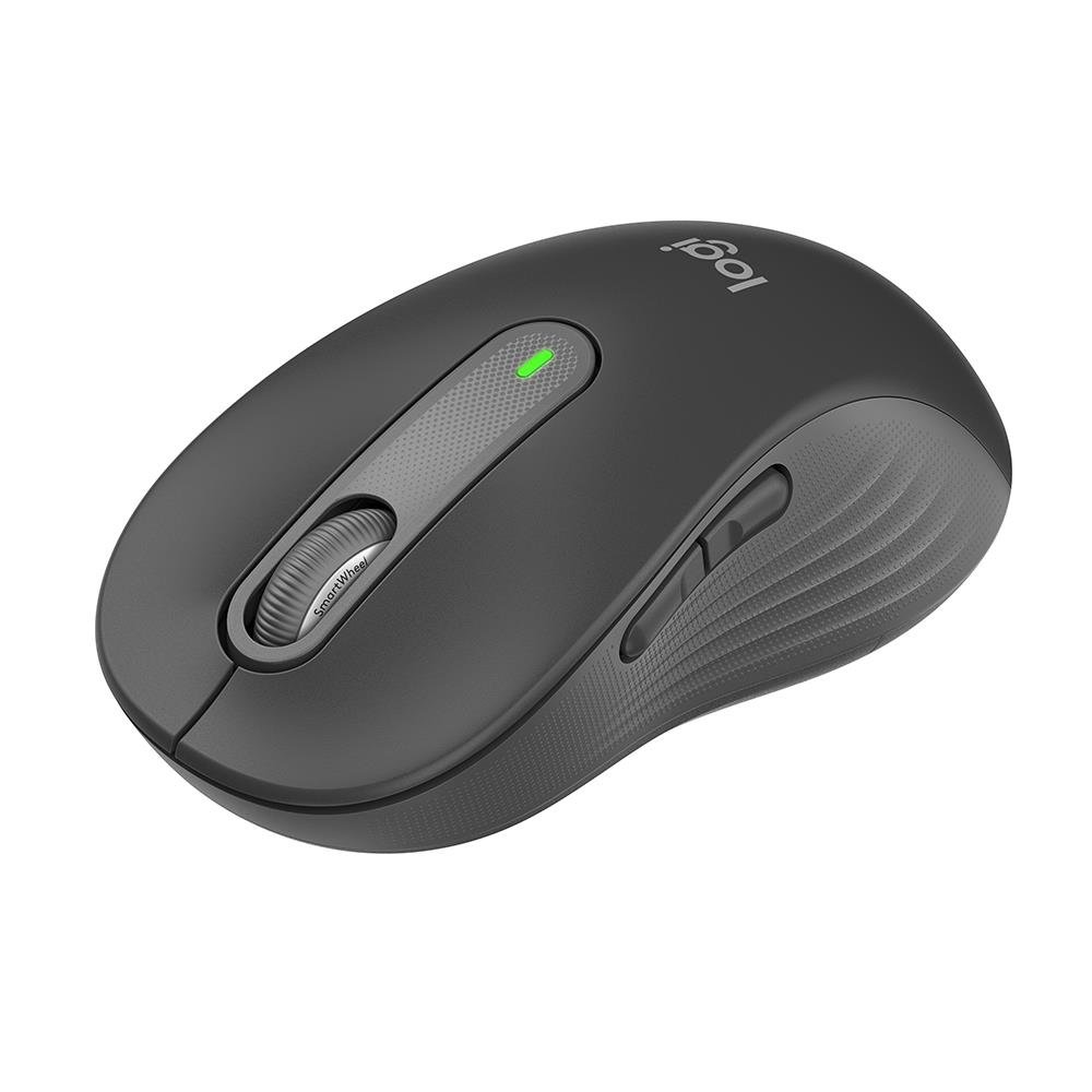 Mouse Sem Fio Logitech Signature M650 L, SmartWheel, Botoes laterais personalizaveis, SilentTouch, Bluetooth, USB, Grafite - 910-006231