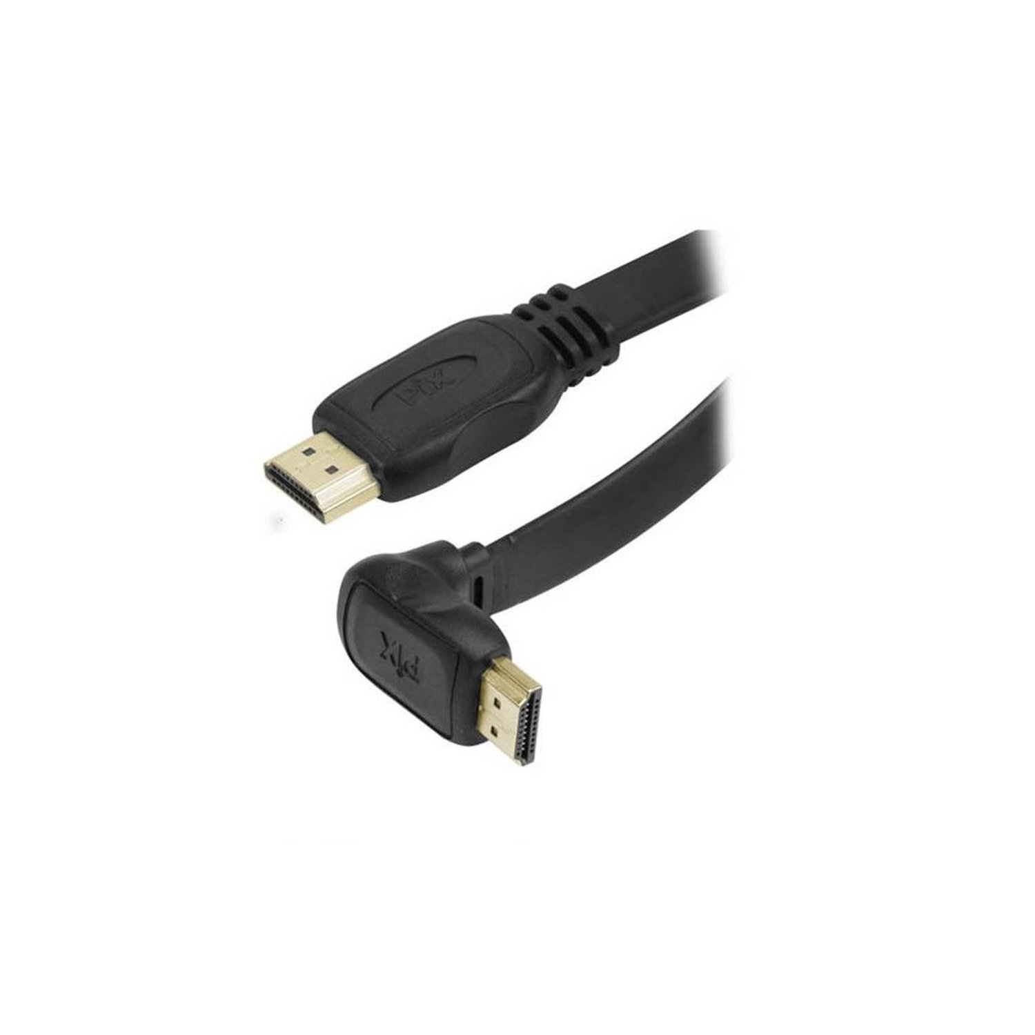 Cabo Hdmi Flat 2.0 19 Pinos 4k 2 Metros Pix - 90 Graus - 018-5092