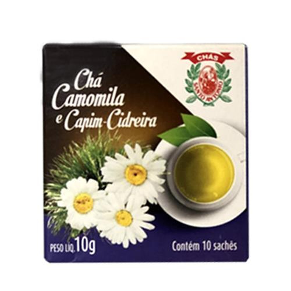 Chá Mate Sachê Camomila Com Capim Cidreira - 30 Unidades Com 10 Sachês de 10g