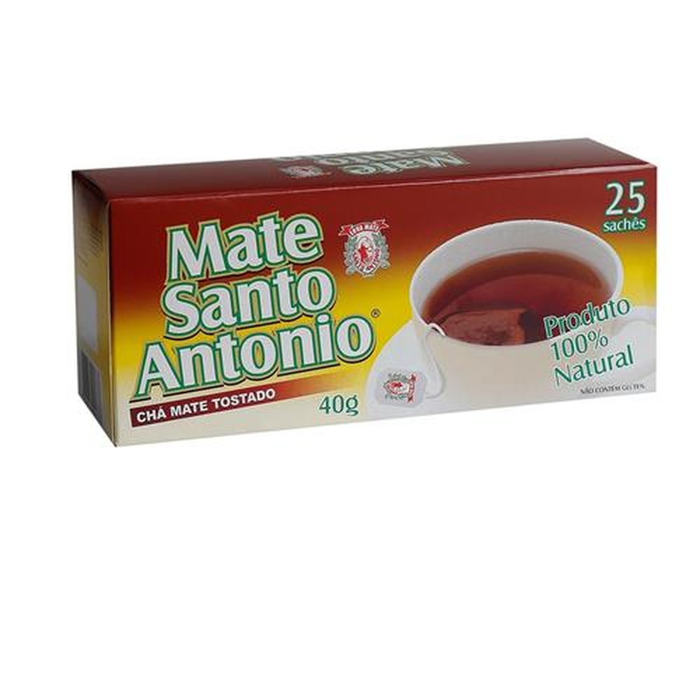 Chá Mate Sachê Natural - 30 Unidades Com 25 Sachês de 40g