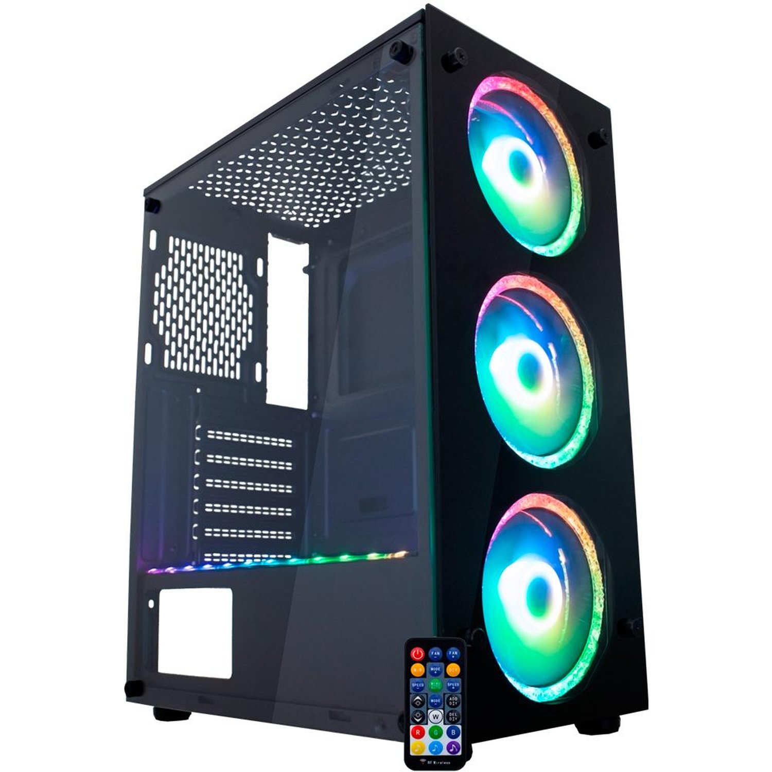 Gabinete Gamer K-mex Atlantis Star Cg-a1tj Argb C/ Fans E Fita - Cga1tjrh010cb0x