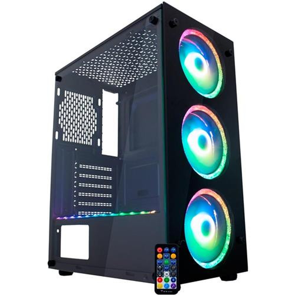 Gabinete Gamer K-mex Atlantis Star Cg-a1tj Argb C/ Fans E Fita - Cga1tjrh010cb0x