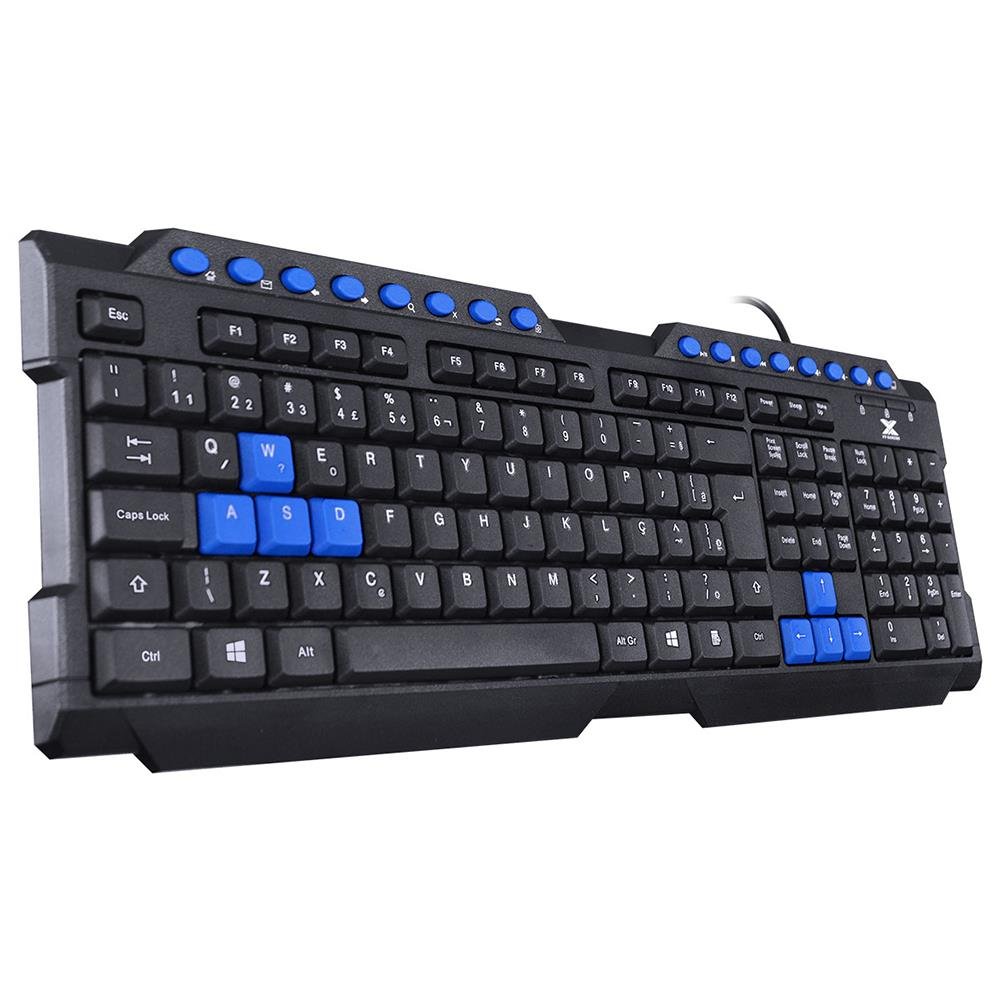 Kit Teclado E Mouse Gamer Vinik Grifo Com Fio Led Azul - Vgc-01a